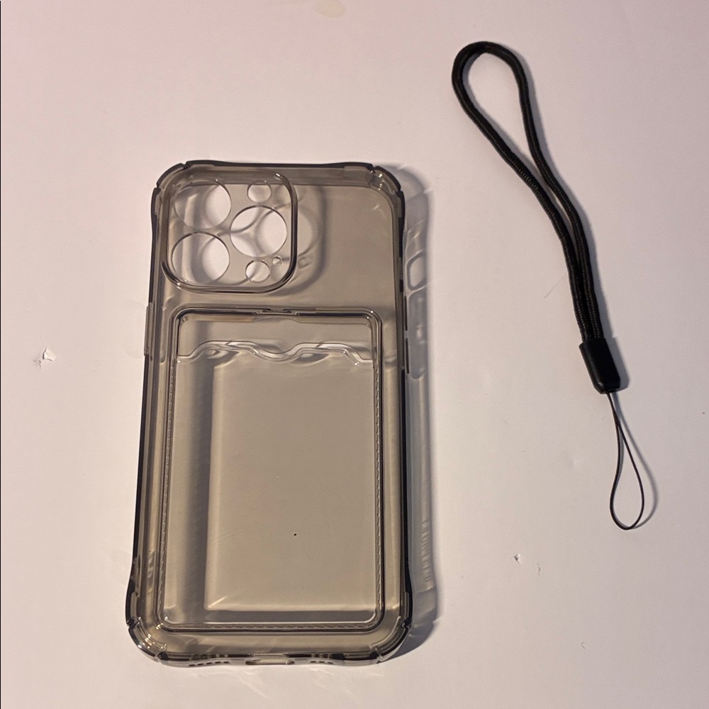 Clear Protective Phone Case with Wrist Strap - IPHONE 13 PRO